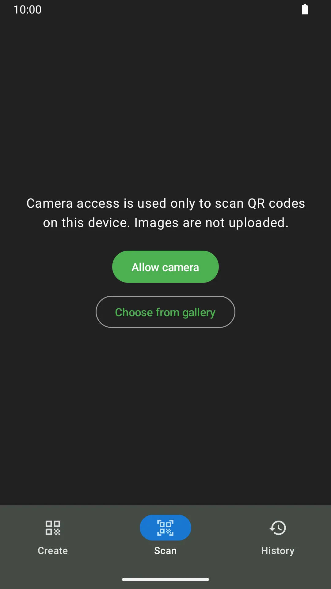QR Creator V3.0.0 camera and gallery scanner