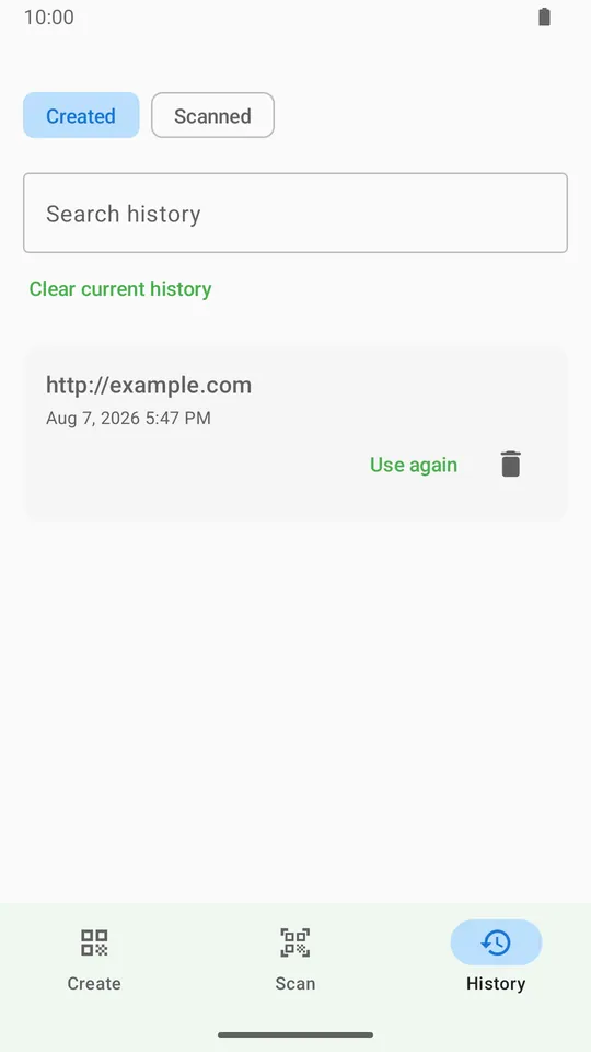 QR Code Generator - QR Creator V3.0.0 — Local created and scanned history